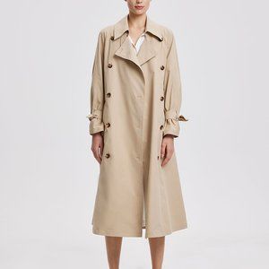 Lattelier - Oversized Belted Trench Coat - Light Camel